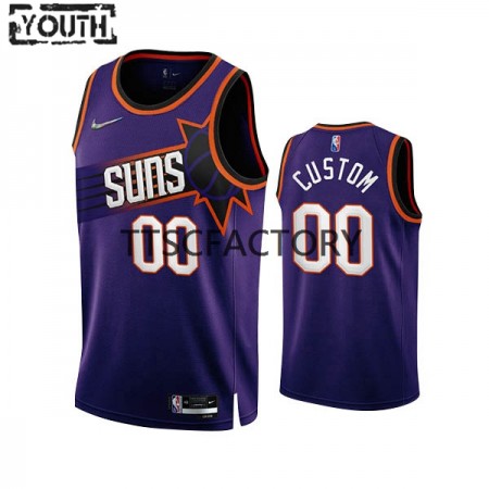 Kinder NBA Phoenix Suns Trikot Benutzerdefinierte Nike 2022-23 Icon Edition Lila Swingman